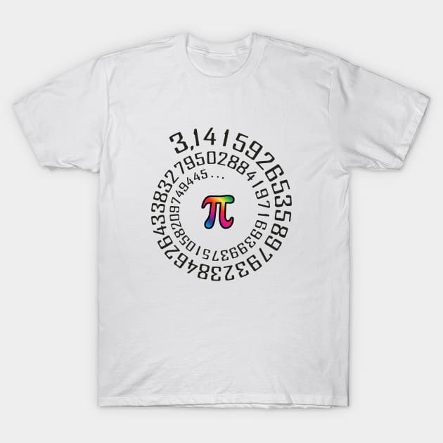 Maths Pi Spiral T-Shirt by inkstyl